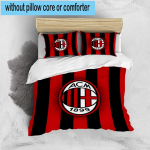 3 tk AC Milan Prinditud Voodipesukomplekt Tekikoti Sulgemine Sisaldab 1 Tekikotti & 2 Padjap&uuml;&uuml;ri Voodipesukomplektid Kodu Dekoor Kingitused 135cm*200cm