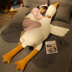 Suur valge hani viskepadi nukk pl&uuml;&uuml;sist m&auml;nguasi nuku riidest nukk s&uuml;nnip&auml;evakingitus t&uuml;drukule kingitus 90cm（0.3kg）