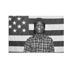 A$AP Rocky ASAP Ameerika Lipp Rap Rapper Motiveeriv Inspiratsiooniline Kontori J&otilde;usaali Seina &Uuml;hiselamu Dekoor 3x5 jalga Lipp Ainult &Otilde;mblemine 150X200CM