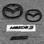 must ABS-m&auml;rk Mazda 3 2014-18 luukp&auml;ra sedaanile Logo Auto Esiv&otilde;re Pagasiruum Tagaluuk M&auml;rk Kleebis Loov Modifikatsioon rkwad05 14-16 Hatchback