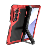 Tugevustega t&auml;ielik mobiiltelefoni &uuml;mbris Samsung Galaxy Z Fold 8 Ultra 7 6 5 4 Fold7 Fold6 jaoks, metallist alumiiniumist p&otilde;rutuskindlad kaaned Galaxy Z Fold 8 Ultra punane
