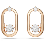 Swarovski Una k&otilde;rvar&otilde;ngad &Uuml;mmargune l&otilde;ige Ovaalne kuju Valge 18K roosakuldne viimistlus 5468118 valge