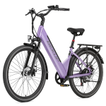 BEKUP V1 Linna liikumiseks m&otilde;eldud elektriratas 26-tollised rattad 36V 14,5AH aku 250W mootor 125KG maksimaalne kandev&otilde;ime 75KM maksimaalne s&otilde;iduulatus E-ratas unisex'ile lilla