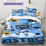 ASTRO BOTi Mustriga Voodipesu, Tekikomplekt Tekikate Padjap&uuml;&uuml;r Kodu S&uuml;nnip&auml;evakingitus (1 * tekikott + 2 * padjap&uuml;&uuml;ri, ilma s&uuml;damikuta) 140x200cm