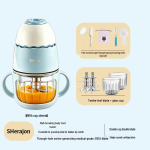 Beebitoidu ja p&uuml;ree valmistaja: Lihatampija ja v&auml;ike pistikupessa t&ouml;&ouml;tav kodune k&ouml;&ouml;gikombain 24-Rib Glass Cup with Seamless 316 Steel Knife
