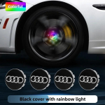 2026 Kuum Audi jaoks 4 tk AUDI 60mm 69mm Rummu LED-tuled Kate Auto Ujuv Valgustus Ratta Keskkatte Korgid Audi A3 A4 A5 A6 jaoks 69mm