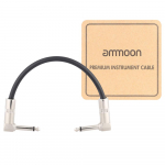 ammoon AC-10 15 cm / 0,5 jalga Guitar Patch Effect pedaali instrumendi kaabel 1/4 tolli 6,35 mm h&otilde;bedane t&auml;isnurga pistik PVC
