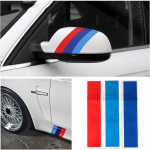 3tk Neeruv&otilde;re kleebis 25x5cm Sport Stripe 3 v&auml;rvi BMW M3 M5 M6 E46 jaoks