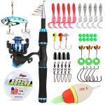 &Otilde;ngeritva ja -rulli kombinatsioonid lastele koos kalap&uuml;&uuml;givahenditega &otilde;ngekonksu ja -&otilde;ngega. 1 set