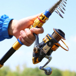 Kalastuskepi p&uuml;&uuml;girullide komplekt metallist kullast p&ouml;&ouml;rleva kalarattaga &otilde;ues kalap&uuml;&uuml;gi komplekt 1.8m-1000