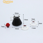 Mini kohvikannu mudel Nukumaja miniatuursed lapsed m&auml;nguasjad nukk kodutarvikud DIY nukumaja miniatuurid