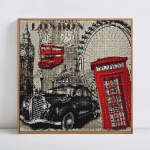 Teemantv&auml;rvimine auto 5d isetegemine Saabuvad teemanttikandid T&auml;ielik &uuml;mmargune multikas pilt kividega 30x30CM