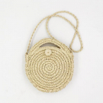 K&auml;sitsi valmistatud rotangist kootud &uuml;mmargune naiste k&auml;ekott &otilde;lgkootud suvine rannakott, naise &otilde;lakott 25*5*25cm beež