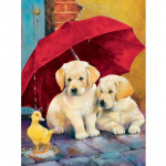 Teemantv&auml;rvimine koera ja pardi Teemanttikandid K&auml;sit&ouml;&ouml; maalimine Kingitus Loomade Teemantseinakunst 20X30CM