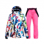 Naiste suusakost&uuml;&uuml;mide veekindel tuulekindel lumelauajope p&uuml;kste komplekt &otilde;ues paks soe lumemantel S