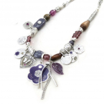 Les Tr&eacute;sors De Lily [C5320] - Collier Cr&eacute;ateur 'Babouchka' Violet lilla