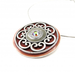 Les Tr&eacute;sors De Lily [C5474] - Collier Cr&eacute;ateur 'Babouchka' Orange Acajou oranž