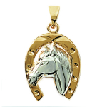 Les Tr&eacute;sors De Lily [D8013] - Pendentif Plaqu&eacute; Or 'Lucky' dor&eacute; argent&eacute; - 18x15 mm kuld