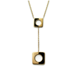 Les Tr&eacute;sors De Lily [E7590] - Collier Plaqu&eacute;-Or 'Audace' Noir Dor&eacute; - 65x18 mm must