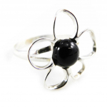 Bague Argent 'D&eacute;esse Noir de Jais' 50 must