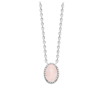 Les Tr&eacute;sors De Lily [Q6293] - Collier argent 'Cl&eacute;opatra' quartz rose argent&eacute; (rhodi&eacute;) - 10x8 mm Heleroosa