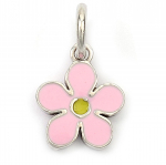 Les Tr&eacute;sors De Lily [Q9437] - Pendentif Argent 'Flora' rose argent&eacute; (rhodi&eacute;) -  8 mm Heleroosa