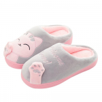 Naiste talvepuuvillane kodu sussid Multikas kass Libisemisvastane soe siseruumides Magamistoa p&otilde;rand Pehme tallaga kingad 44-45 valge