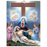 T&auml;ielik 5D Teemantmaal Religioosne Mosaiik Teemanttikandid Ristpistes Kodukaunistus K&auml;sitsi valmistatud 25x30cm