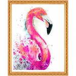 T&auml;is&uuml;mmargune puur 5D DIY Teemantmaal  Loomad flamingod  Tikand Ristpistes Kodukaunistuse kingitus 20X30CM