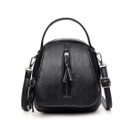 Yogodlns Vintage pehmest nahast &otilde;lakotid naistele Suure mahutavusega naiste k&auml;ekott Kahe sektsiooniga Crossbody kotid Lady V&auml;ike kandekott 17*8*20cm must