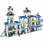 Qunlong 0200 Linna Politseijaoskonna Peakorter Ehitusklotsid Auto Helikopter Mootorratas Klotsid M&auml;nguasjad Lastele Poistele J&otilde;ulukingid