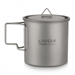 Lixada Ultralight Titanium Cup Outdoor Portable 300ml/350ml/420ml/550ml/650ml Camping Picnic Water Cup 650ml