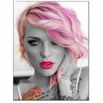 T&auml;is&uuml;mmargune/ruudukujuline 5D isetehtud teemantmaal Koketiline naine Teemanttikandid Ristpistekomplektid Kodukaunistus K&auml;sitsi valmistatud kingitused Round 20x30cm