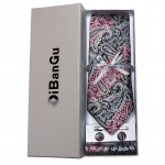 Kingitus meeste lipsukomplektile Paisley siidist lips h&otilde;bedaste lipsuklambritega Hanky ​​mansetin&ouml;&ouml;bid kinkekarbiga 0359-LJ01-DB01