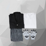 4tk Komplektid Anime Demon Slayer Cosplay Kimetsu no Yaiba Enmu Cosplay Kost&uuml;&uuml;m Must Vormiriietus Halloweeni karnevali komplektid S&auml;rk+kepp+P&uuml;ksid+Kindad M