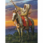 Uus 5D DIY Teemantmaaling Indians Teemanttikandid Scenery Ristpistes T&auml;is&uuml;mmargune puur K&auml;sit&ouml;&ouml; Kodukaunistus K&auml;sitsi kingitus Full Round 15x20CM