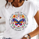 L&uuml;hikeste varrukatega Dragonfly Love Trend Women Print T-s&auml;rk Suvine mood T-s&auml;rk Naiste riietus vabaaja graafiline T-s&auml;rk S