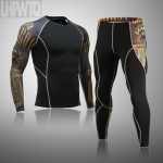 Meeste spordir&otilde;ivad Spordi&uuml;likonnad 3D Skull Compression Meeste T&auml;is&uuml;likond Spordidress Fitness Riided Suurus S-4XL 4XL