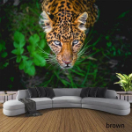 Metsakuningas tiigerleopard gobel&auml;&auml;n Metsloomade seinavaip Seinaripp Seinakunst Kunstkaunistus Magamistoa seinavaip 230x150CM