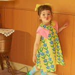 Kevadsuvi Korea stiilis beebit&uuml;druk, lapsed lapsed, lapsep&auml;rane mood, vabaaja elegantne armas printsessi stiilis lillemustriga kleit, nuku kaelusega 100