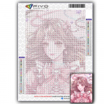 Teemantmaalikomplekt Neitsit&uuml;druk 5D Teemanttikandid Portreepildid Rhinestones Mosaiikdekoratsioon Full Round 20x30CM