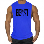 J&otilde;usaali Riietus Kulturism Fitness Mehed Tank Top treening Kirjad Vest lihas Stringer spordir&otilde;ivad Aluss&auml;rk varrukateta s&auml;rk M sinine