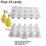 3D pirnivahu koogivorm Fondant silikoonvorm DIY