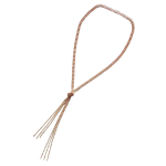 Les Tr&eacute;sors De Lily [R8148] - Disainer pikk kaelakee 'Sissi' valgest kullast - 90 cm 8 mm valge