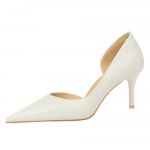 Naiste moodsad Retro Euroopa ja Ameerika &otilde;&otilde;nsad, terava otsaga &otilde;hukese kontsaga k&otilde;rge kontsaga kingad 34 valge