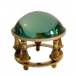 Antiikne paberist laualuup, Brass Nautical 4  suurendusklaas, kogutav kuppel Suurendus ajalehtede lugemiseks kontorilaua ese