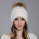 Naiste talvek&uuml;&uuml;liku karvadest k&auml;hrikupall Mitmek&uuml;lgne &auml;&auml;rikuga topeltvolditud kootud pulloverm&uuml;ts OneSize valge