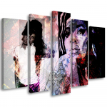 Viieosalise pildiga l&otilde;uendiprint Amy Winehouse 100x70 lilla