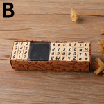 40 tk t&auml;hestiku templid Vintage puidust kummist t&auml;ht number s&uuml;mbolid templite komplekt musta tindipadjaga kaardivalmistamise plaanija v&auml;ljal&otilde;igete albumile B