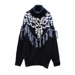 XITAO kontrastv&auml;rvi Tutt Kootud Pullover Sviiter Naiste vabaaja mood Uus ZY1528 One Size must